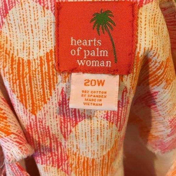 HEARTS OF PALM WOMAN gorgeous pink and orange jacket 3/4 sleeves SIZE 20W - Picture 6 of 6